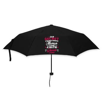 Tu as deviné je vais être grande soeur Humour - Parapluie standard - noir - Devant