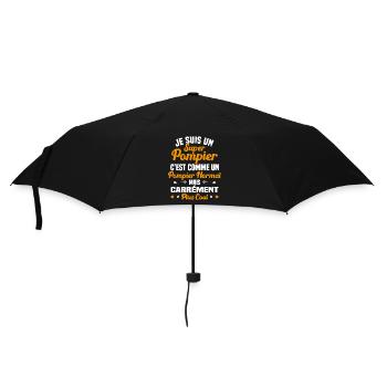 Super Pompier Humour Cadeau - Parapluie standard - noir - Devant