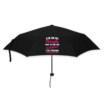 Anniversaire - Pas Parfaite Mais Née en Octobre - Parapluie standard - noir - Devant