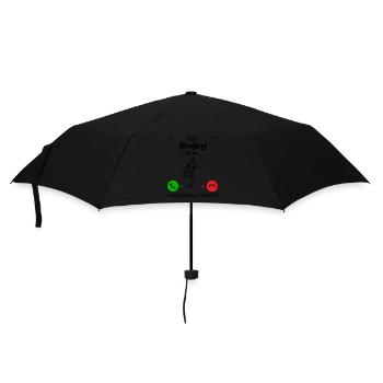 Rugby ruft an... und ich muss gehen - Regenschirm (klein) - Schwarz - Vorne