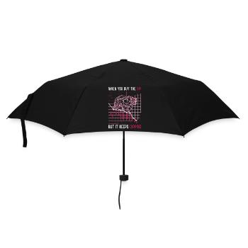 When you buy the dip but it keeps dipping exchange - Umbrella (small) - black - Front