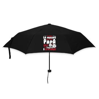 Preuve que mon Papa Pétanque Humour Papa Bouliste - Parapluie standard - noir - Devant