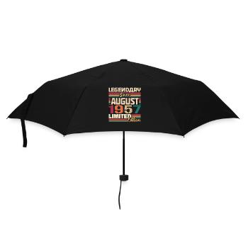 1957 August Birthday Legend August 1957 - Umbrella (small) - black - Front
