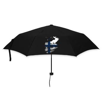 ELCH FINNLAND FLAGGE URLAUB - Regenschirm (klein) - Schwarz - Vorne