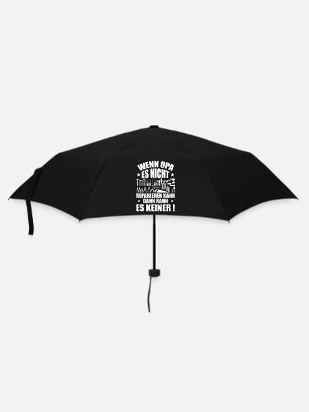 Wenn opa es nicht reparieren kann kann es keiner - Regenschirm (klein) - Schwarz