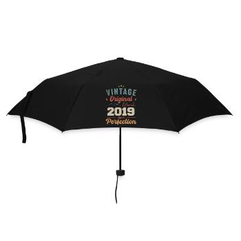 March 2019 Vintage Born Vintage Birthday - Umbrella (small) - black - Front