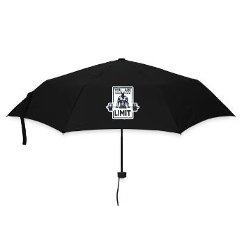 Kraftsport Sport Spruch du bist dein limit Mindset - Regenschirm (klein) - Schwarz - Vorne