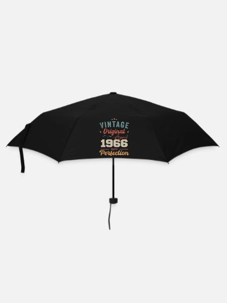 Vintage Geboren im April 1966 Geburtstagsgeschenk - Regenschirm (klein) - Schwarz