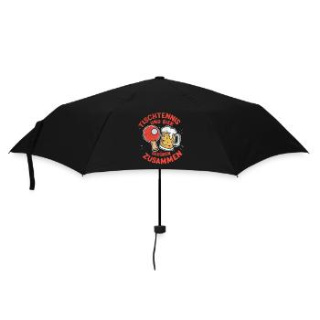 Tischtennis und Bier Ping Pong Spruch Alkohol - Regenschirm (klein) - Schwarz - Vorne