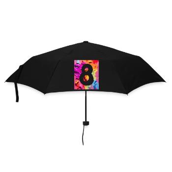 NO. 8 NUMBER 8 COLORFUL 8TH BIRTHDAY - Umbrella (small) - black - Front