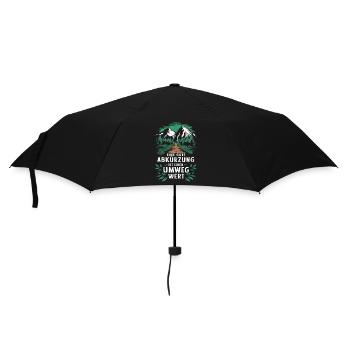 Funny hiker and mountaineer saying abbreviation - Umbrella (small) - black - Front