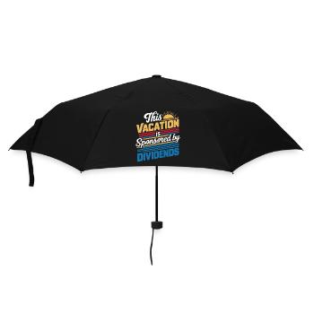 Funny Dividend Investor Vacation Sponsored - Umbrella (small) - black - Front