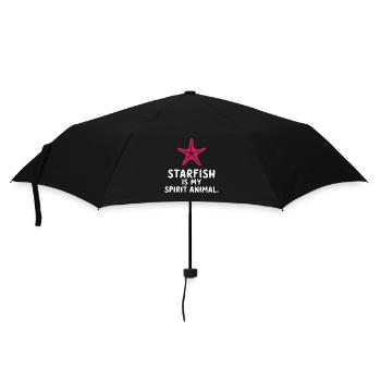Seesterne sind mein Lebensgeist Lustiger Tiefsee-Humor - Regenschirm (klein) - Schwarz - Vorne