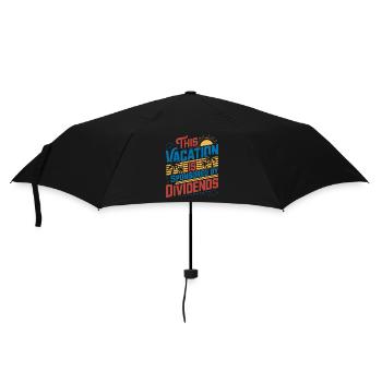 Funny Dividend Investor Vacation Sponsored - Umbrella (small) - black - Front