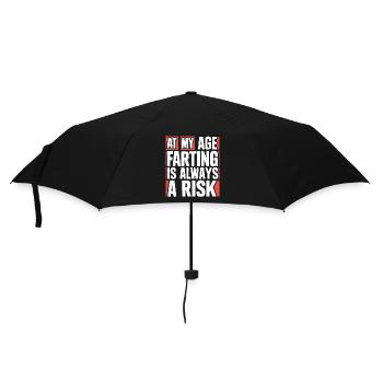 At my Age Farting is always a risk old Age Farts - Umbrella (small) - black - Front