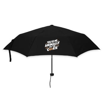 You go me animally on the cookie Deutsch Denglisch - Regenschirm (klein) - Schwarz - Vorne