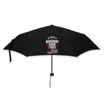 Mon cerveau est à 95% Paroles de spectacles de Broadway 5% Us - Parapluie standard - noir - Devant