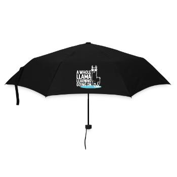 A whole Llama Learning Going On Kindergarten Teach - Umbrella (small) - black - Front