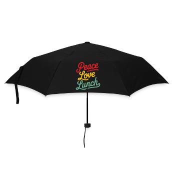 Paix Amour Déjeuner Cantine cafétéria humour - Parapluie standard - noir - Devant
