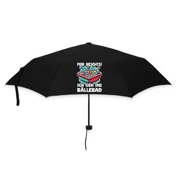 Mir reichts ich geh ins Bällebad! Party Kostüm Sar - Regenschirm (klein) - Schwarz - Vorne