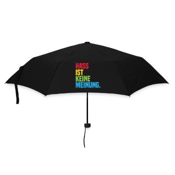 Hate is not an opinion Statement against the right - Umbrella (small) - black - Front