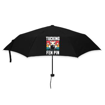 Tucking Fen Pin Bowling Humor Wortspiel - Regenschirm (klein) - Schwarz - Vorne