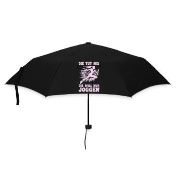 Coureuse qui ne fait rien, elle a juste envie de faire du footing, joggeuse - Parapluie standard - noir - Devant