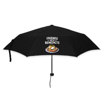 Friends with Benedicts Funny Eggs Benedict Pun - Umbrella (small) - black - Front
