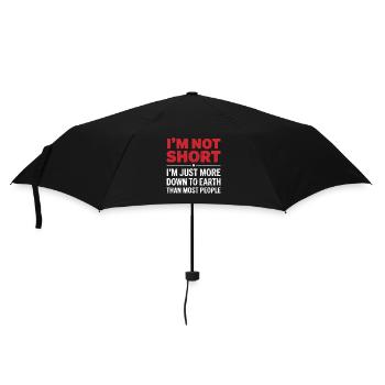Ich bin nicht klein, ich bin nur bodenständiger als nur - Regenschirm (klein) - Schwarz - Vorne