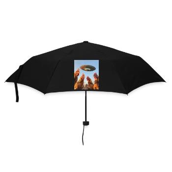 Poulets Selfie OVNI - Parapluie standard - noir - Devant