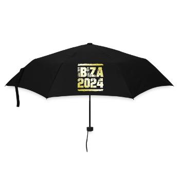 Ibiza 2024 Gold - Regenschirm (klein) - Schwarz - Vorne