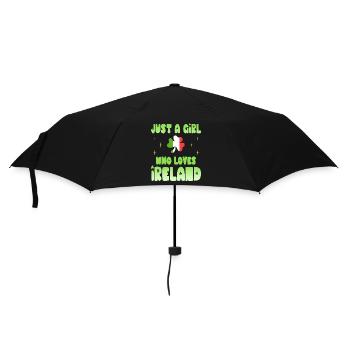Fille Adore Voyages Fille Qui Aime L'Irlande - Parapluie standard - noir - Devant