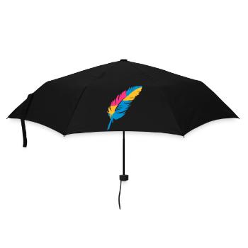 A colorful feather - Umbrella (small) - black - Front