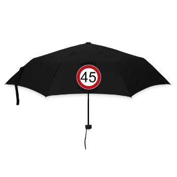 Joyeux anniversaire 45 panneau de signalisation - Parapluie standard - noir - Devant