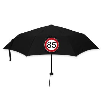 Happy Birthday 85 Verkehrsschild Geburtstag - Regenschirm (klein) - Schwarz - Vorne