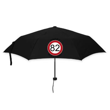 Joyeux anniversaire 82 panneau de signalisation anniversaire - Parapluie standard - noir - Devant