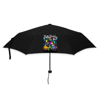 Anniversaire - Parapluie standard - noir - Devant
