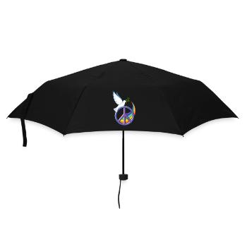 Peace dove peace sign peace rainbow - Umbrella (small) - black - Front