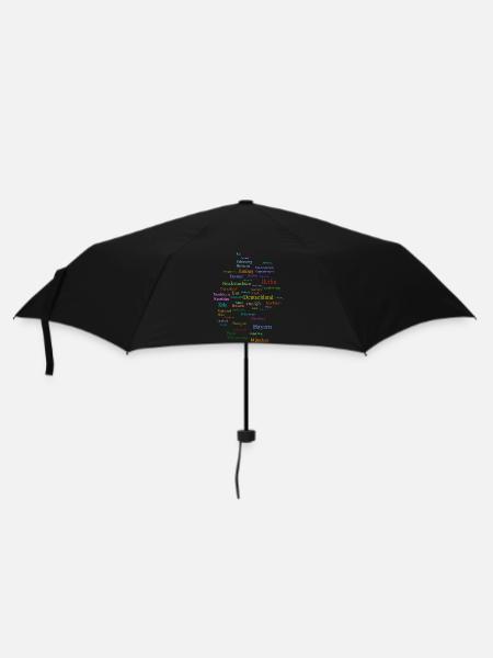 Deutschland Karte - Regenschirm (klein) - Schwarz