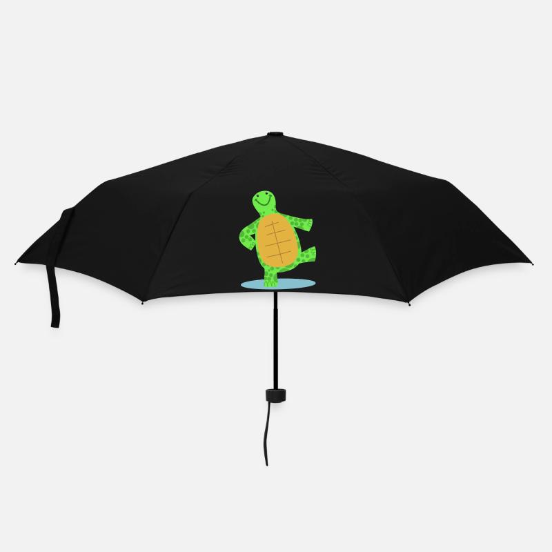 Tortue de danse dessinée à la main - Parapluie standard - noir