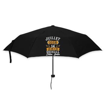 Cadeau D'anniversaire 14 Ans juillet 2008 Rétro - Parapluie standard - noir - Devant