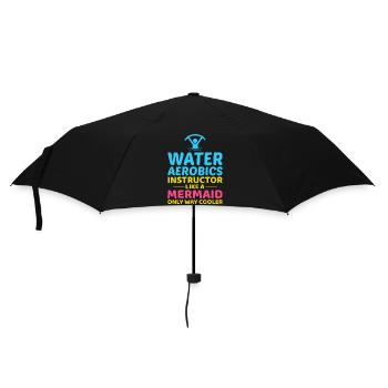 Water Aerobics Instructor Mermaid Aquatic fitness - Umbrella (small) - black - Front