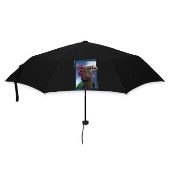 Der Cacique-Papagei - Regenschirm (klein) - Schwarz - Vorne