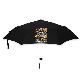 Niveau 62 débloqué / Anniversaire 62 ans gamer - Parapluie standard - noir - Devant