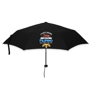 Hate Being Sexy Filipino Design für stolze Pinoys - Regenschirm (klein) - Schwarz - Vorne