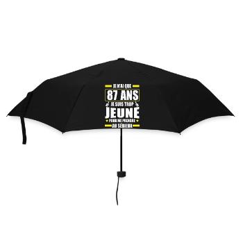 je n ai que 87 ans / humour anniversaire 87 ans - Parapluie standard - noir - Devant