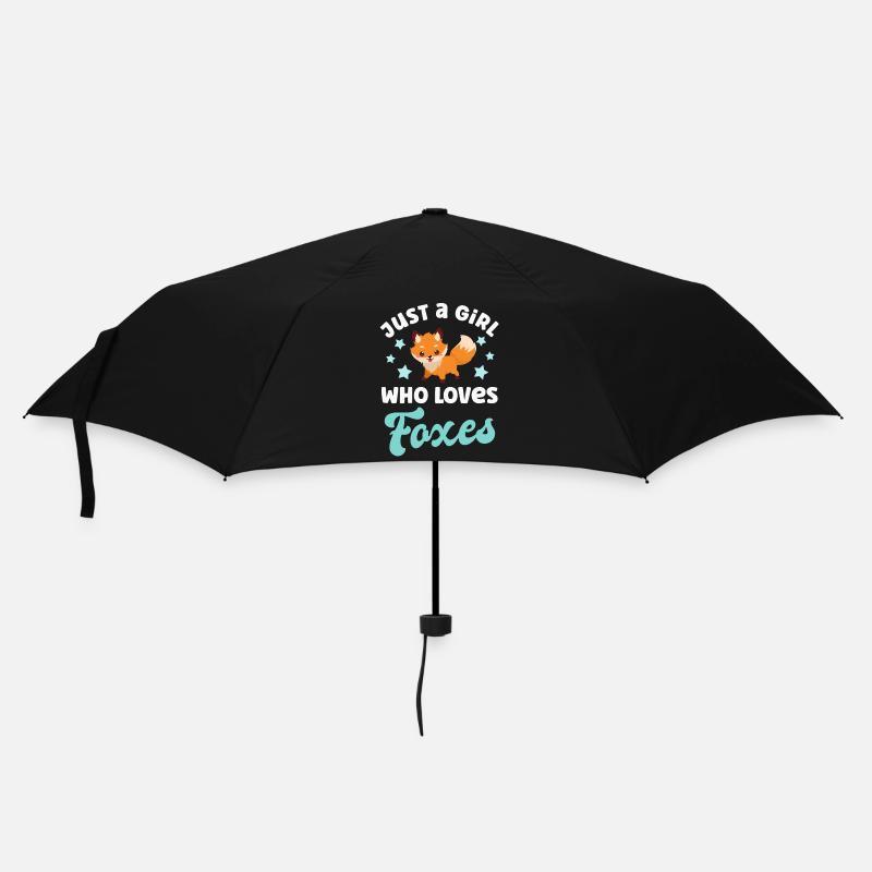 Fox foxes - Umbrella (small) - black