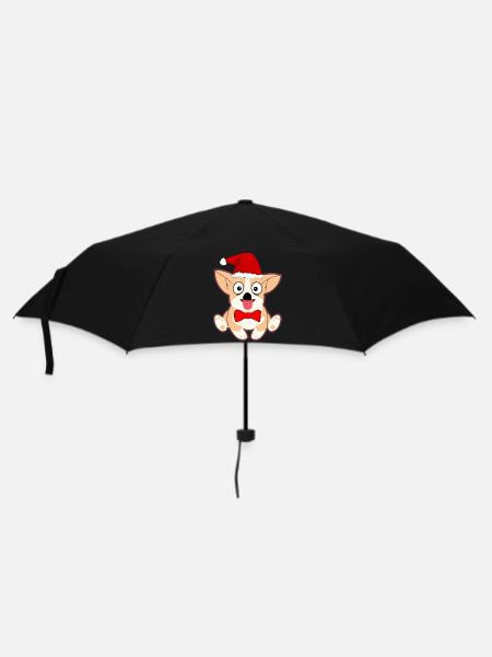 Christmas dog - Umbrella (small) - black