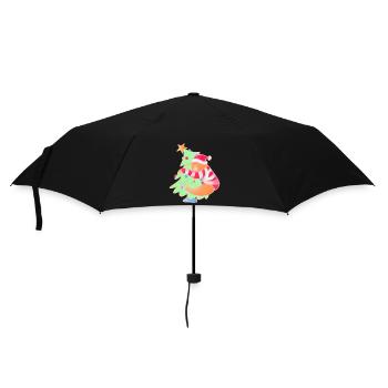 Christmas Cute Cartoon - Umbrella (small) - black - Front