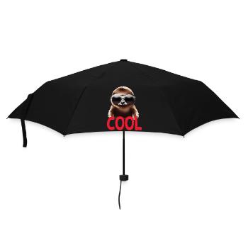 cooles Faultier - Cool sloth - Regenschirm (klein) - Schwarz - Vorne